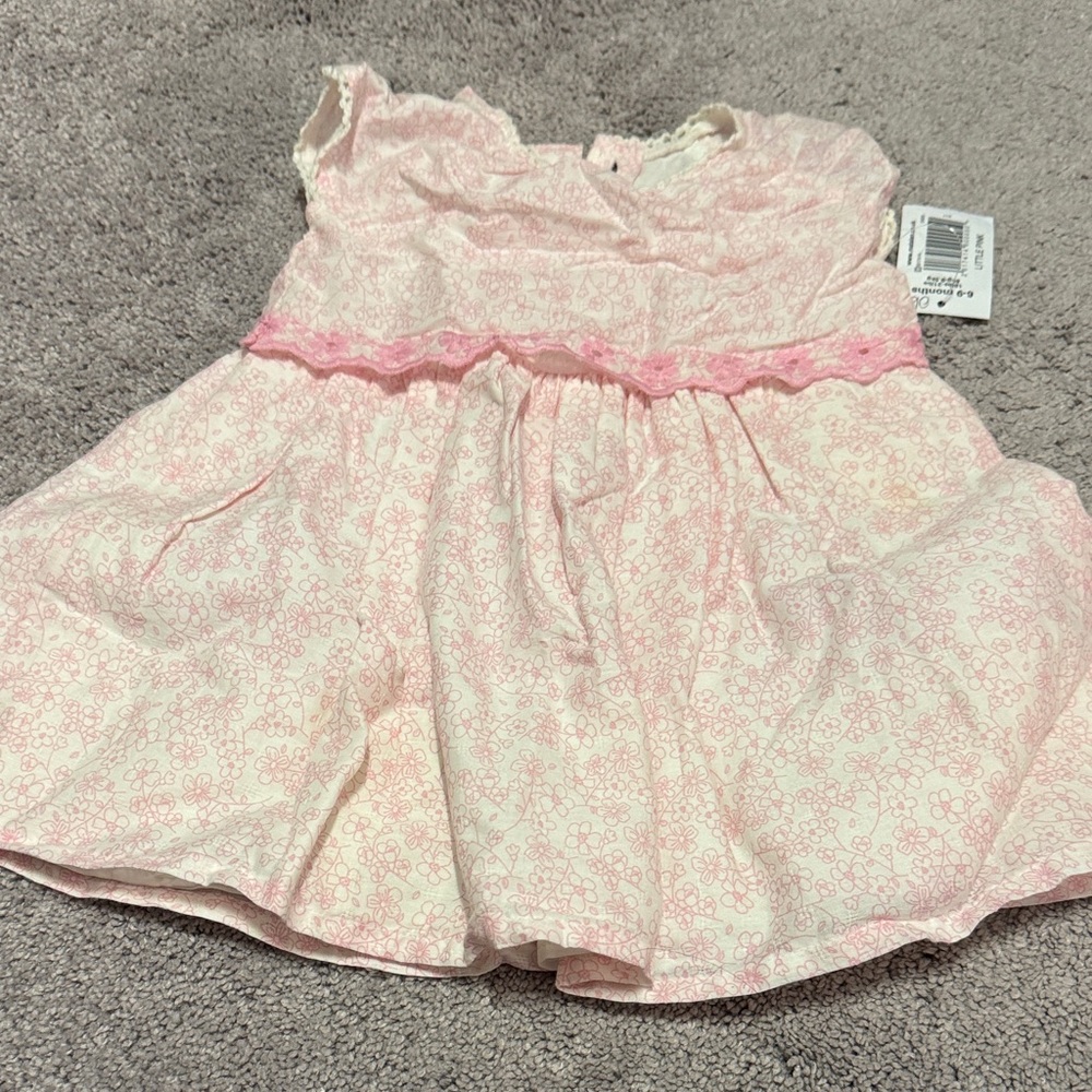 Pink Floral Kids Casual Dress